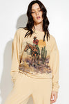 SALE Desert rodeo print soft sweatshirt and pant set