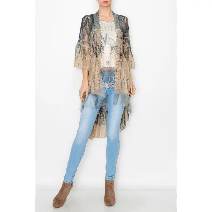 Western Lace Cardigan Duster