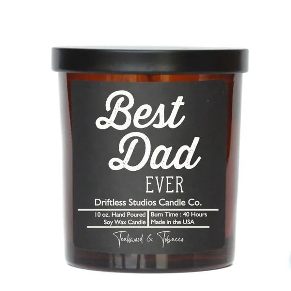 Best Dad Ever Gifts Candle - Soy Wax Candles - Smoked Bourbon scent