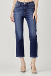 Risen High Rise Crop Straight Jeans