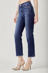 Risen High Rise Crop Straight Jeans