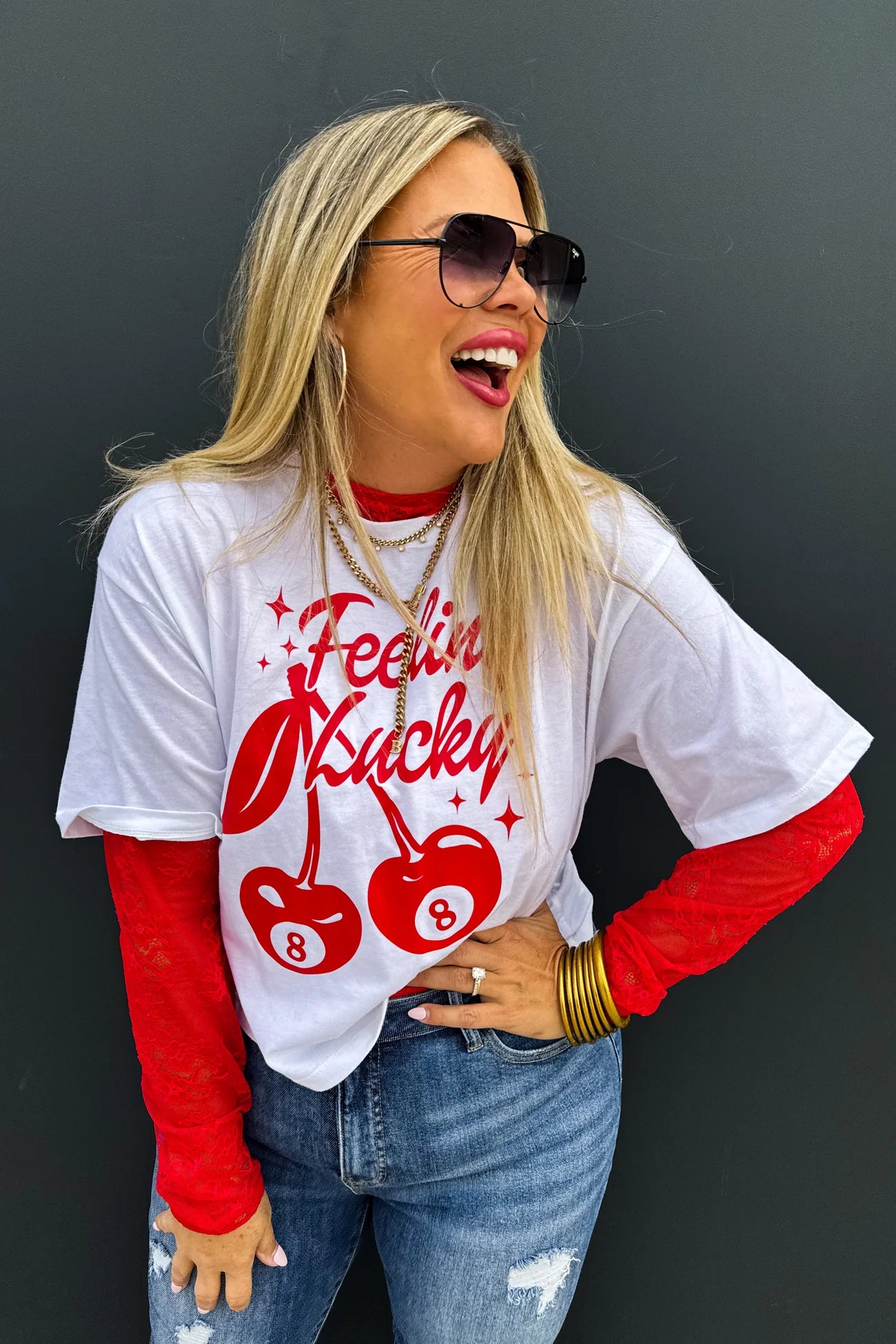 Feeling Lucky Cherry Tees