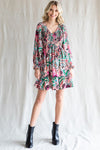 Paisley Print Chiffon Dress