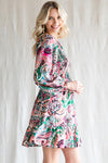 Paisley Print Chiffon Dress