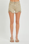 Risen Mid Rise Shorts with Frayed Hem - 2 Colors