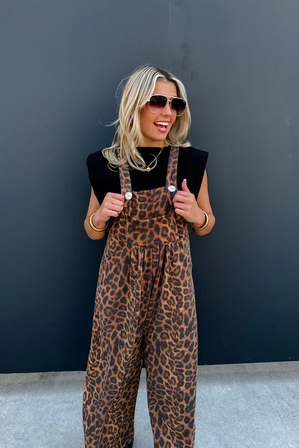 Cheetah Karli Boho Overalls