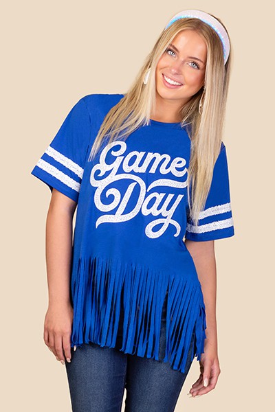 GAME DAY FRINGE TOP