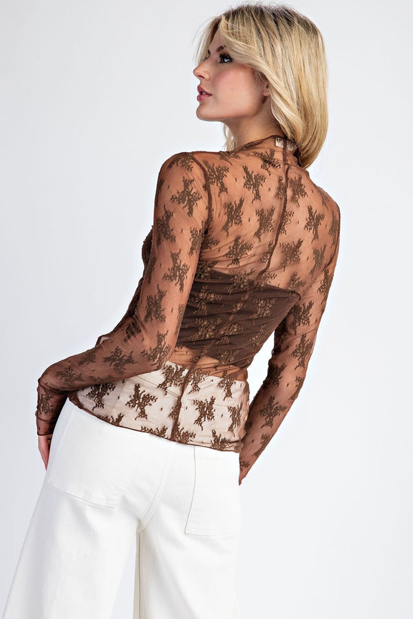 eesome Lace Long Sleeve Top