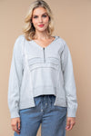 White Birch Long Sleeve Solid Knit Top - Curvy Size