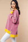 White Birch Long Sleeve Striped Knit Top