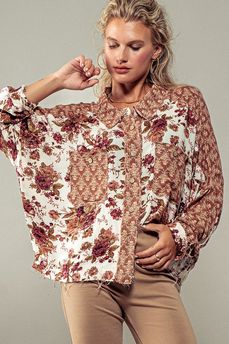 Floral Illusion Printed Shirt