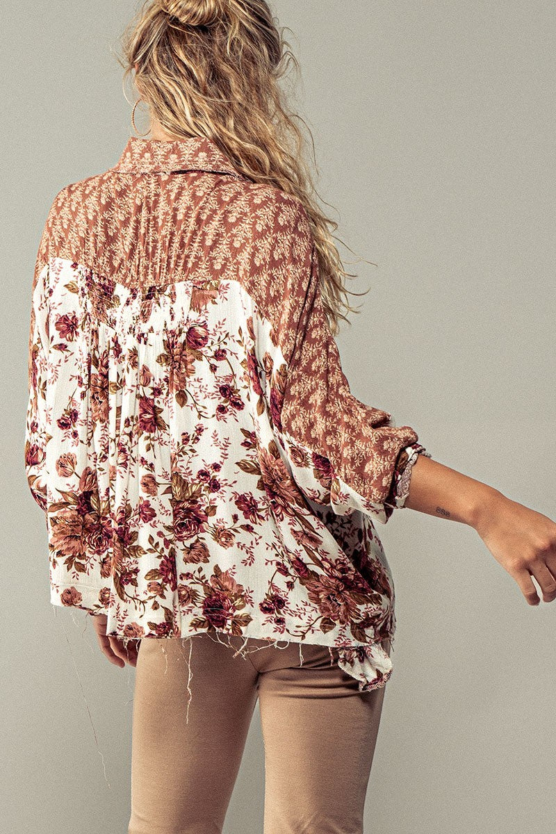 Floral Illusion Printed Shirt