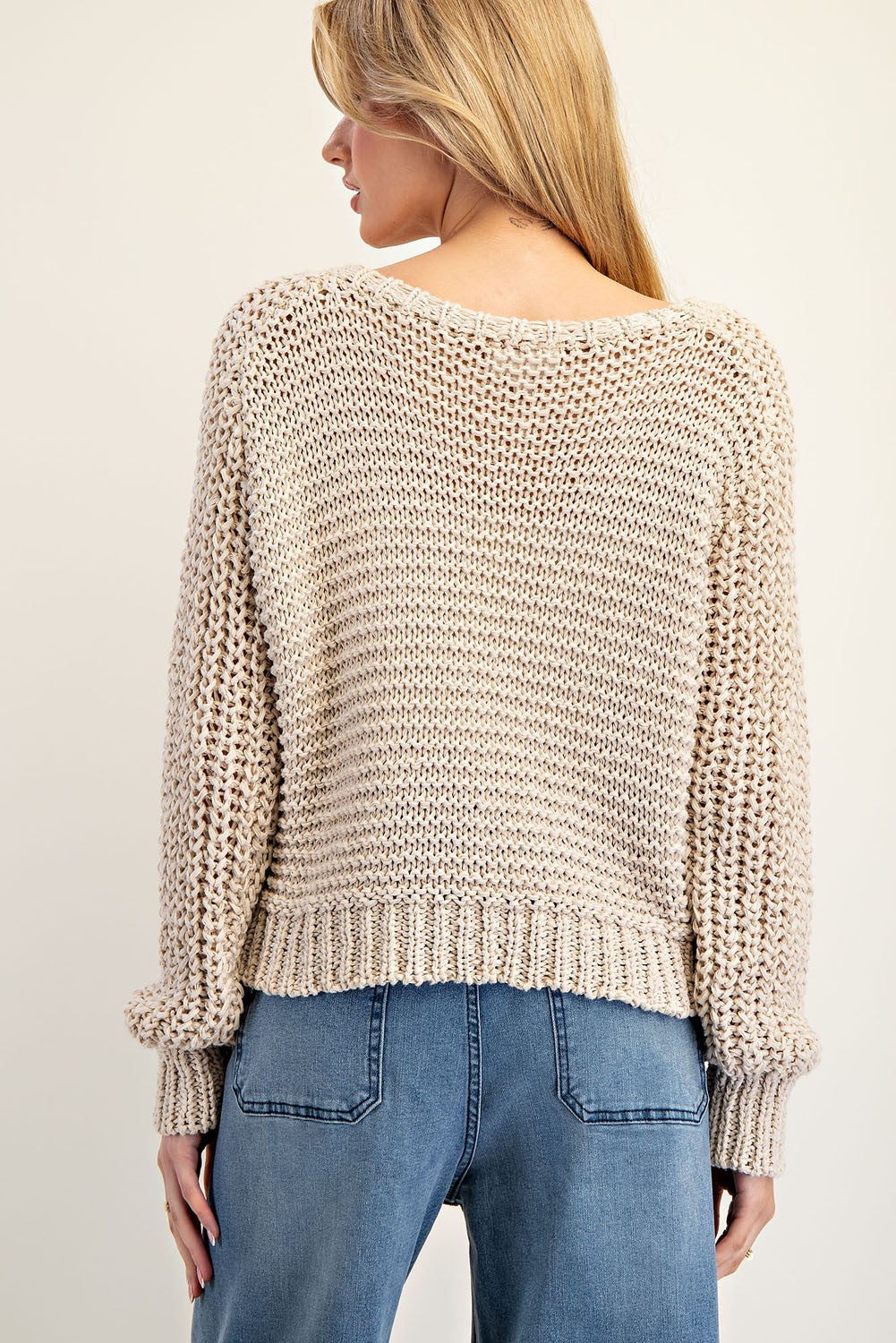 eesome Crochet Long Sleeve Sweater