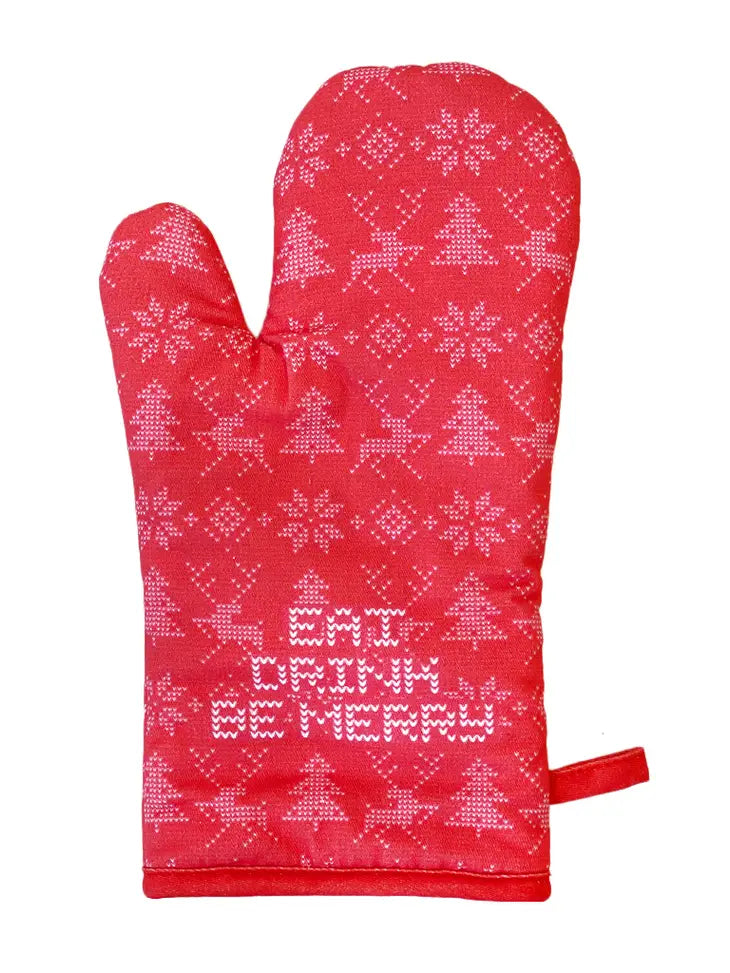 Be Merry Oven Mitt/ Pot Holder Set