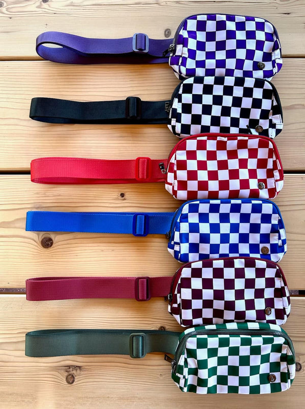 GAME DAY Checked Fanny Pack - 3 Colors