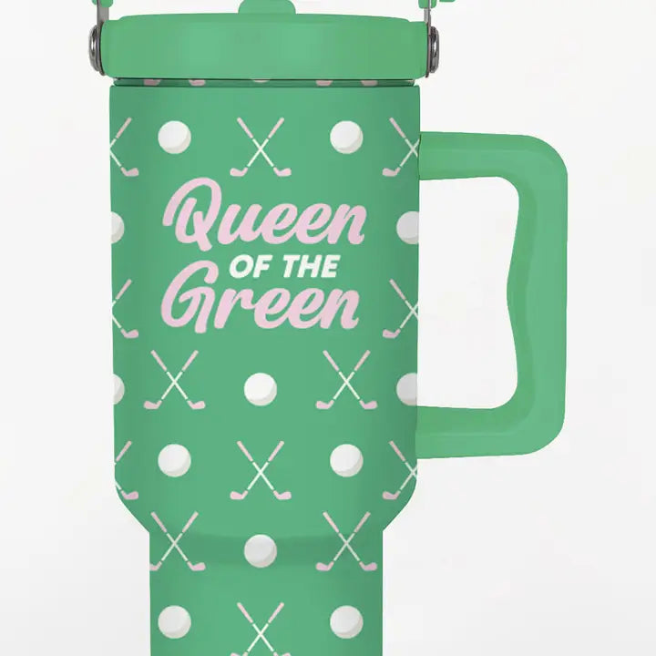 Queen of the Green Golf Tumbler with Handle