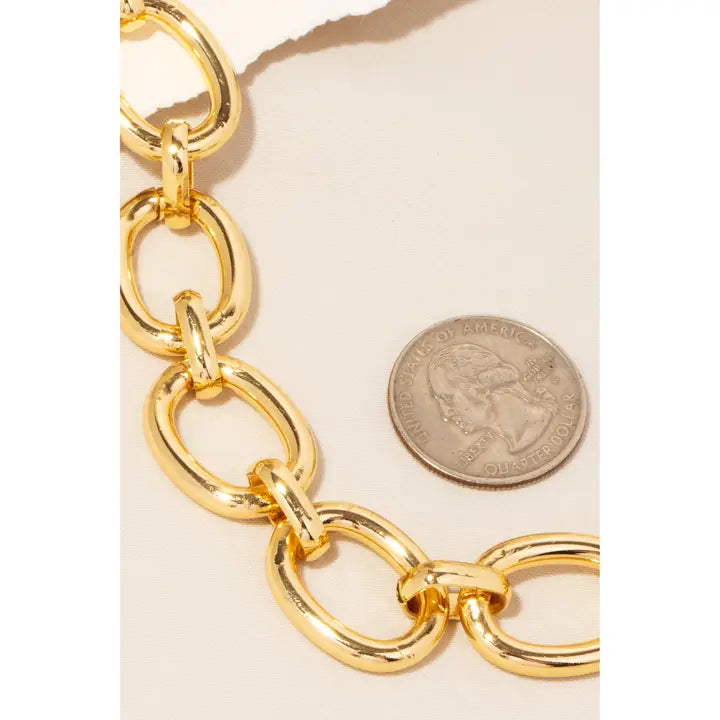 Thick Oval Chain Link Necklace