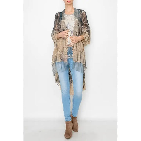 Western Lace Cardigan Duster