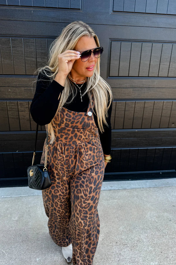 Cheetah Karli Boho Overalls