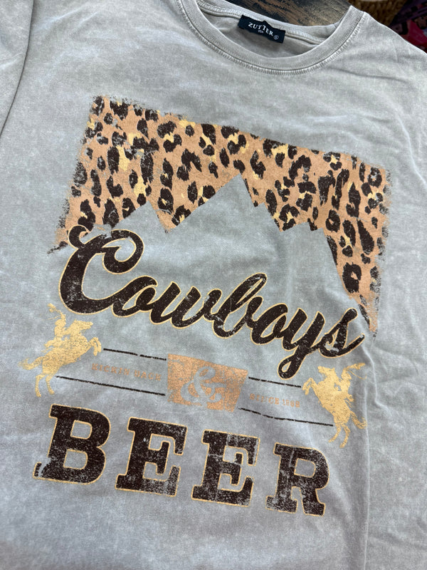 Zutter s/s Cowbobys and Beer Leopard Graphic Tee