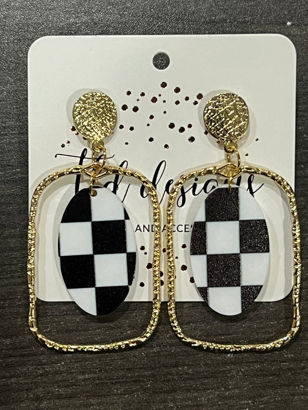 Checkered Earrings