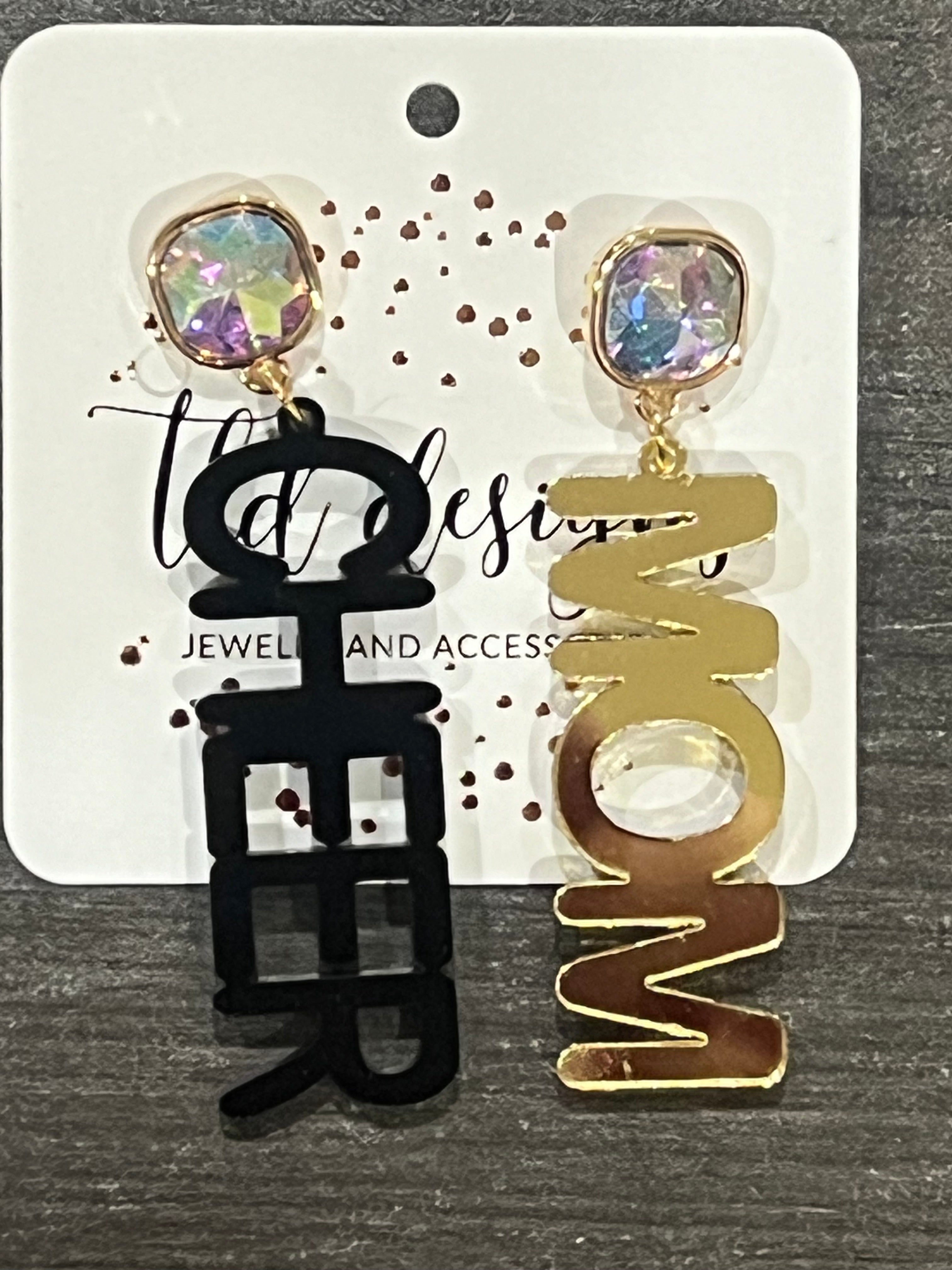 GAME DAY Cheer Mom Custom Earrings