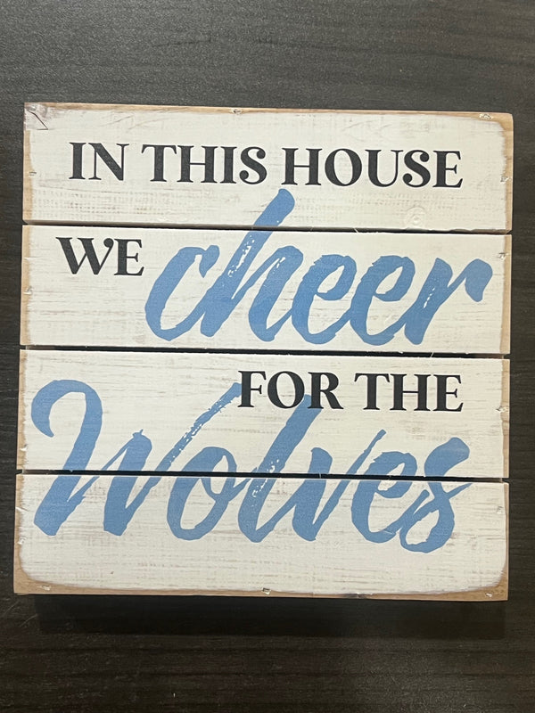 Wolves 6" wood sign