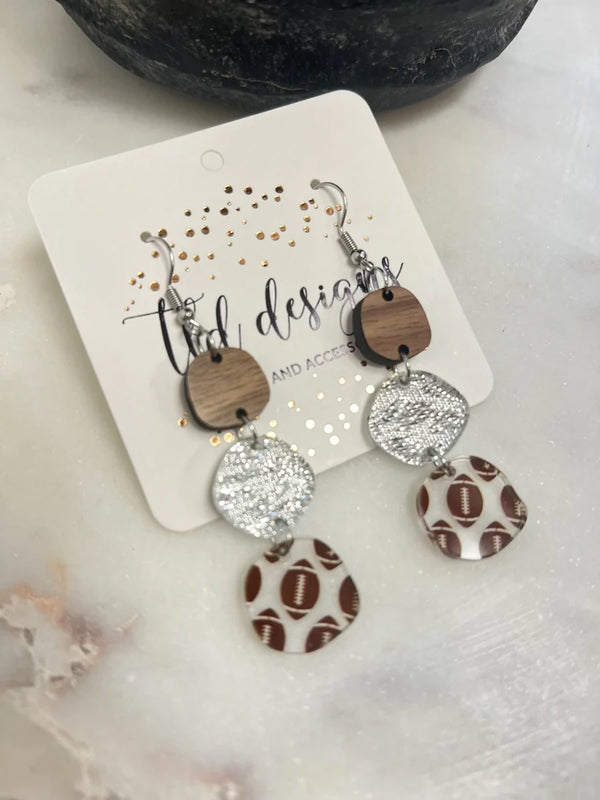 GAME DAY Football Touchdown Earrings