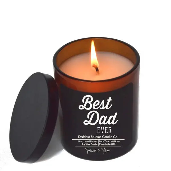 Best Dad Ever Gifts Candle - Soy Wax Candles - Smoked Bourbon scent