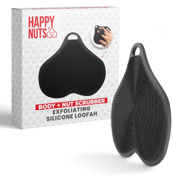 Happy Nuts - Body and Nut Scrubber - Exfoliating Silicon Loofah