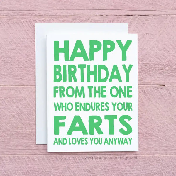 Funny Sarcastic Fart Birthday Card