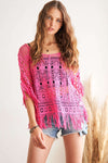 Adora Fringe Hem Crochet Top