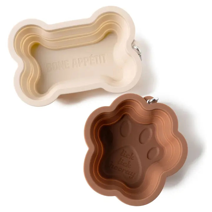 Modern Monkey Swag Collapsible Doggie Dish