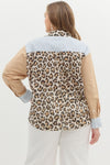 Entro Multi Print Mix pattern classic long sleeve top- Curvy Size