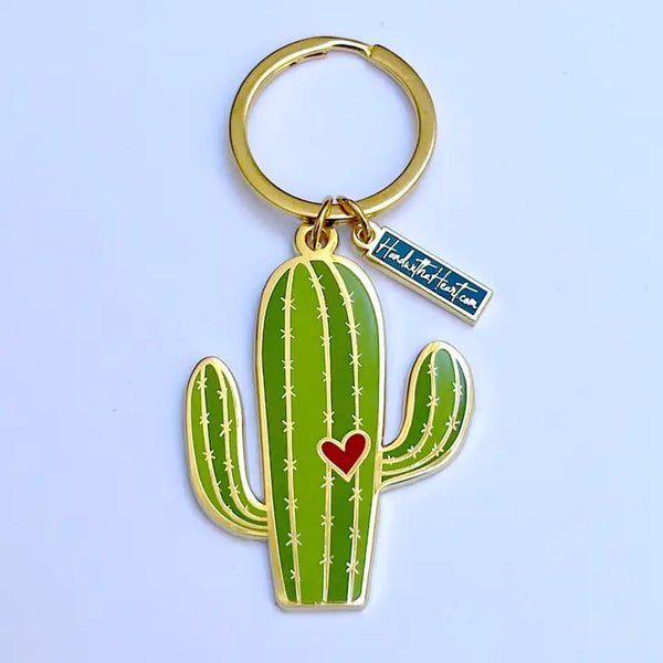 Cactus Saguaro Enamel Keychain