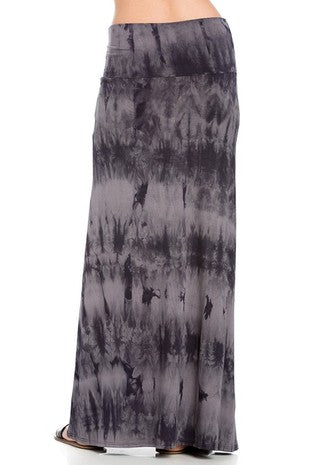 Night Sky Tie Dye Maxi Skirt