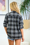 Black & White Plaid Button Up Shirt