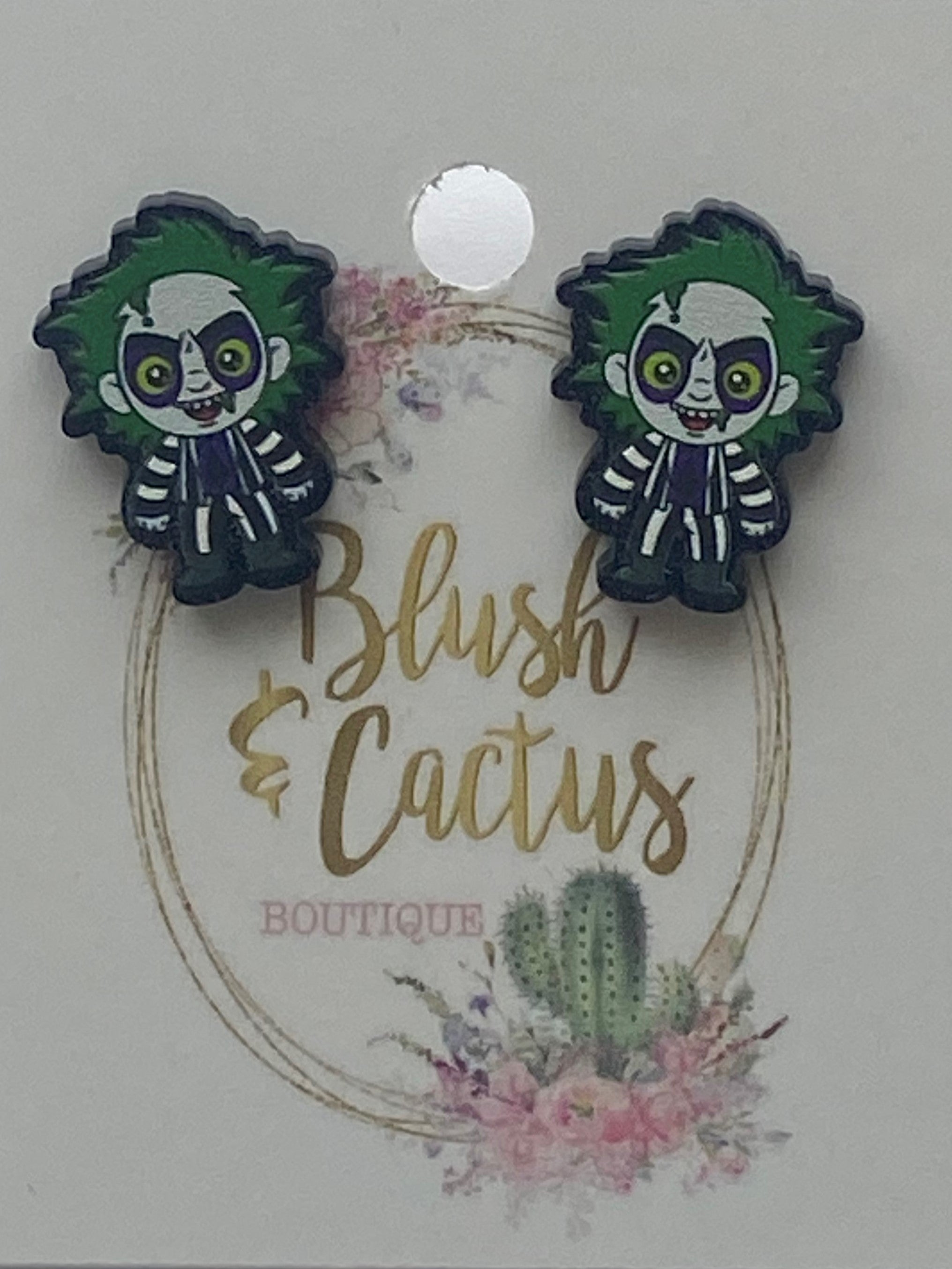 Halloween Beetlejuice Earrings