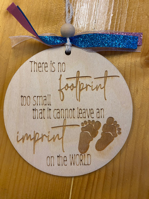 Christmas There is no Footprint too small - ornament